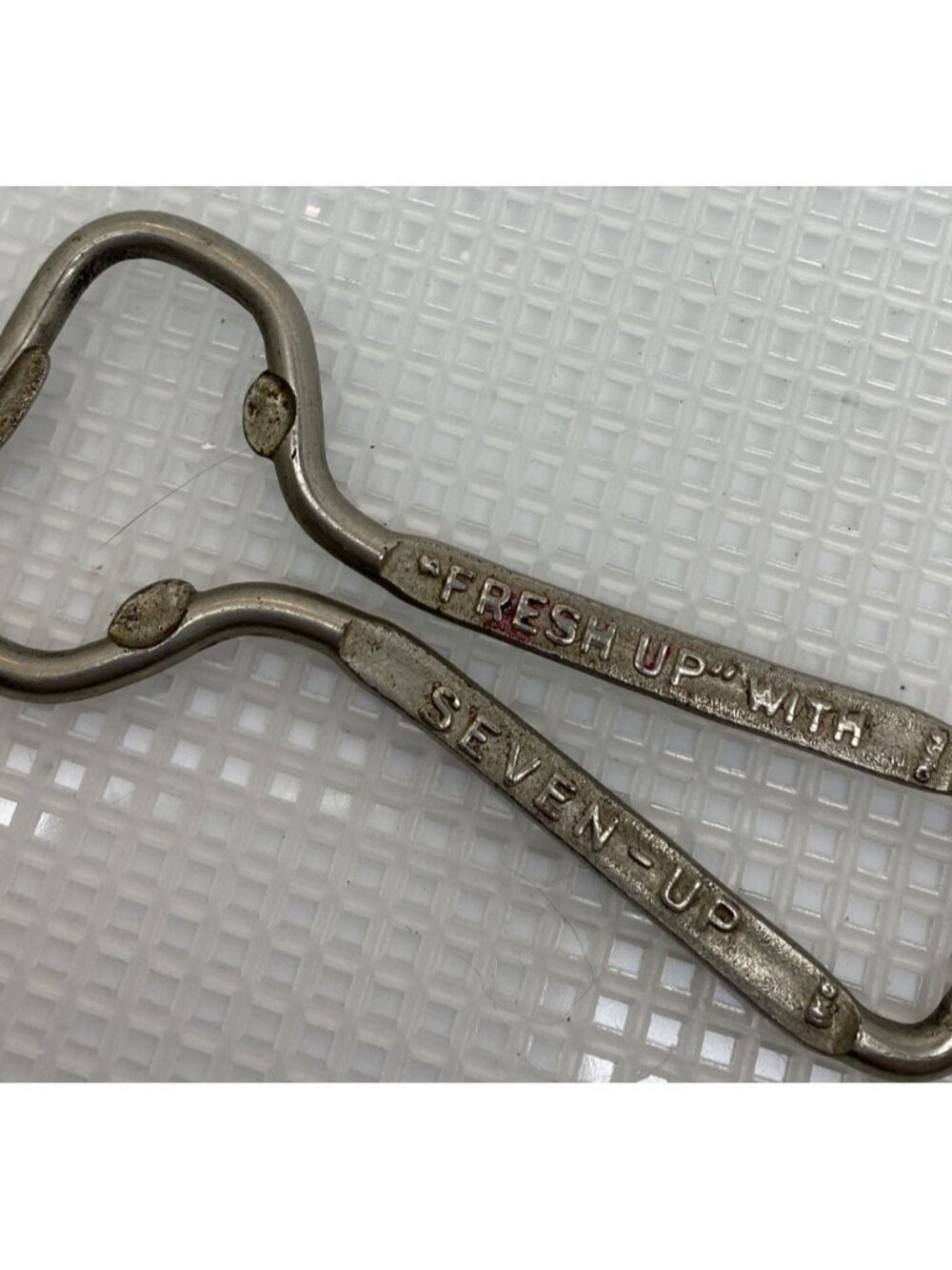 7UP Soda Pop Advertising Bottle Opener Slogan Fresh Up with Seven Up Vintage